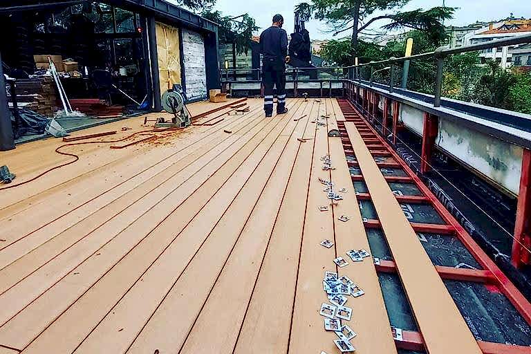 Kafe kompozit deck uygulama