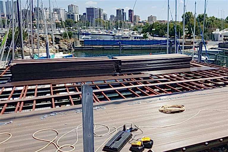 Kalamış Yelken Kulübü Seyir Terası Kompozit Deck Uygulama.